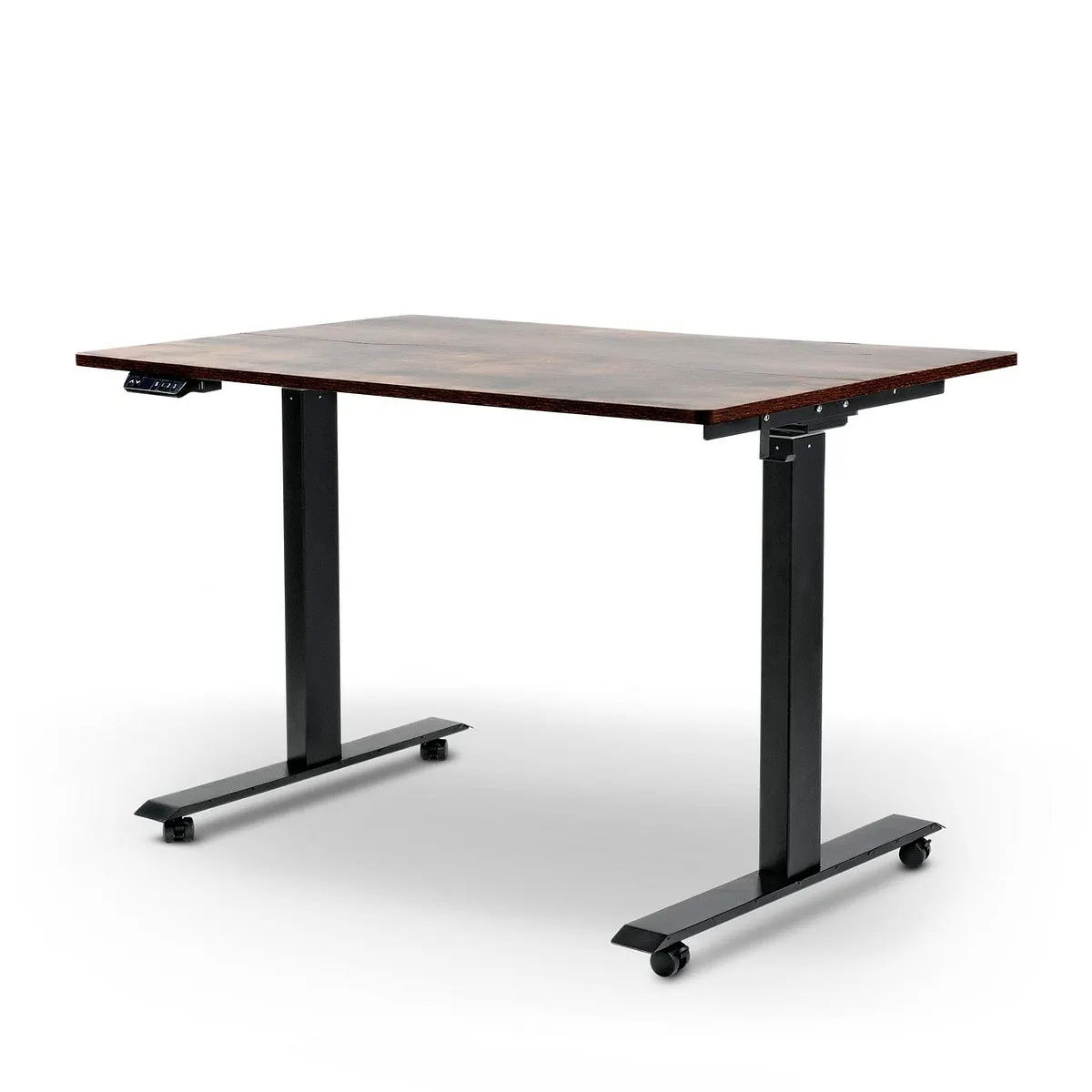 SuperHandy Electric Standing Desk, 48" x 30", Rustic Wood - GUT149