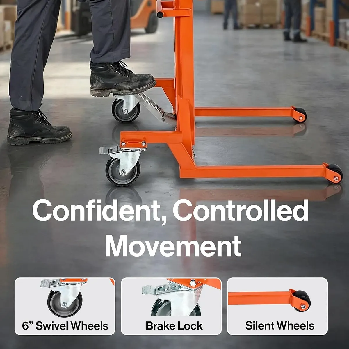 SuperHandy Hydraulic Material Lift Stacker, Portable Forklift, 550 lb Capacity - GUO146