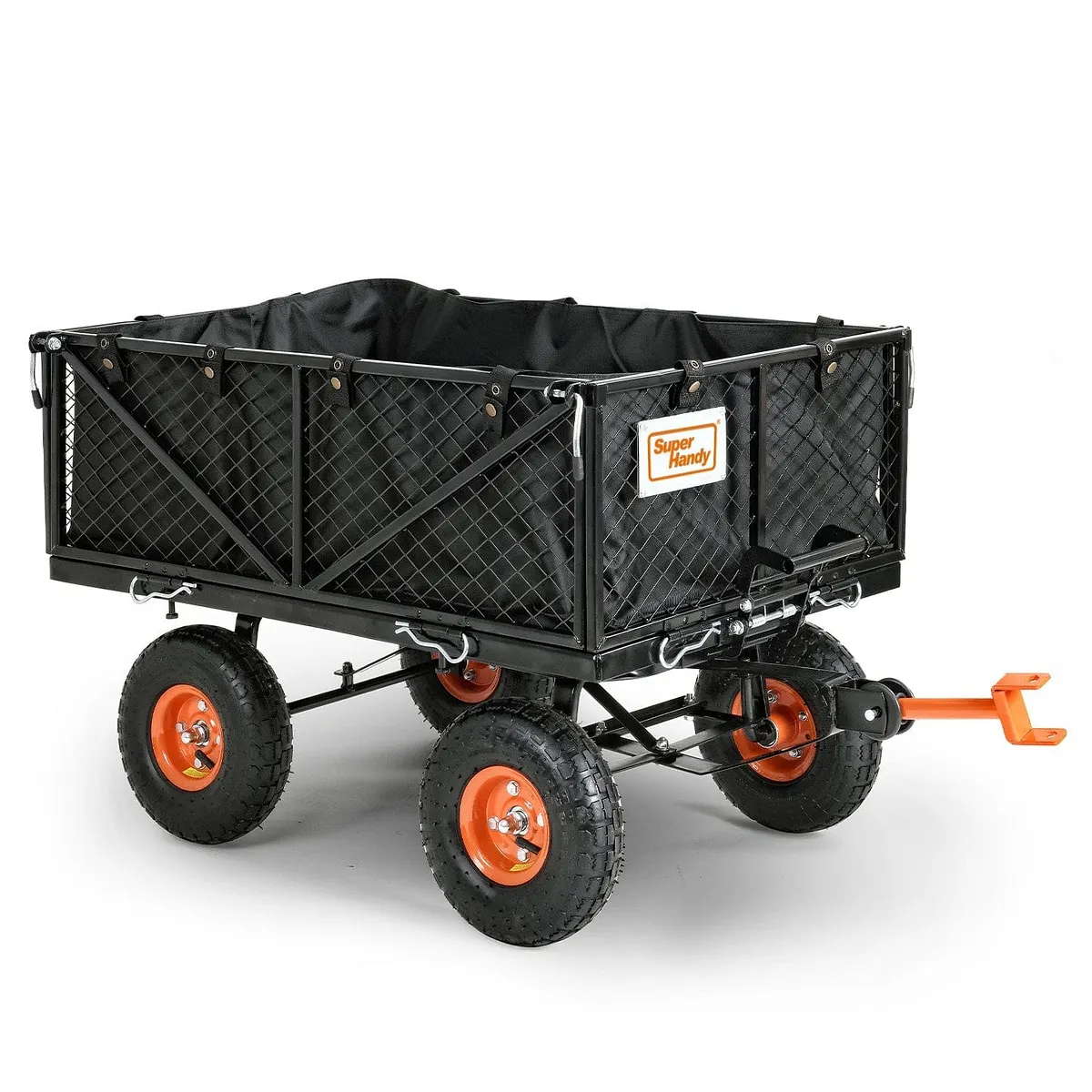 SuperHandy Towable Garden Cart with Quick Dump, 10" Tires - GUO109