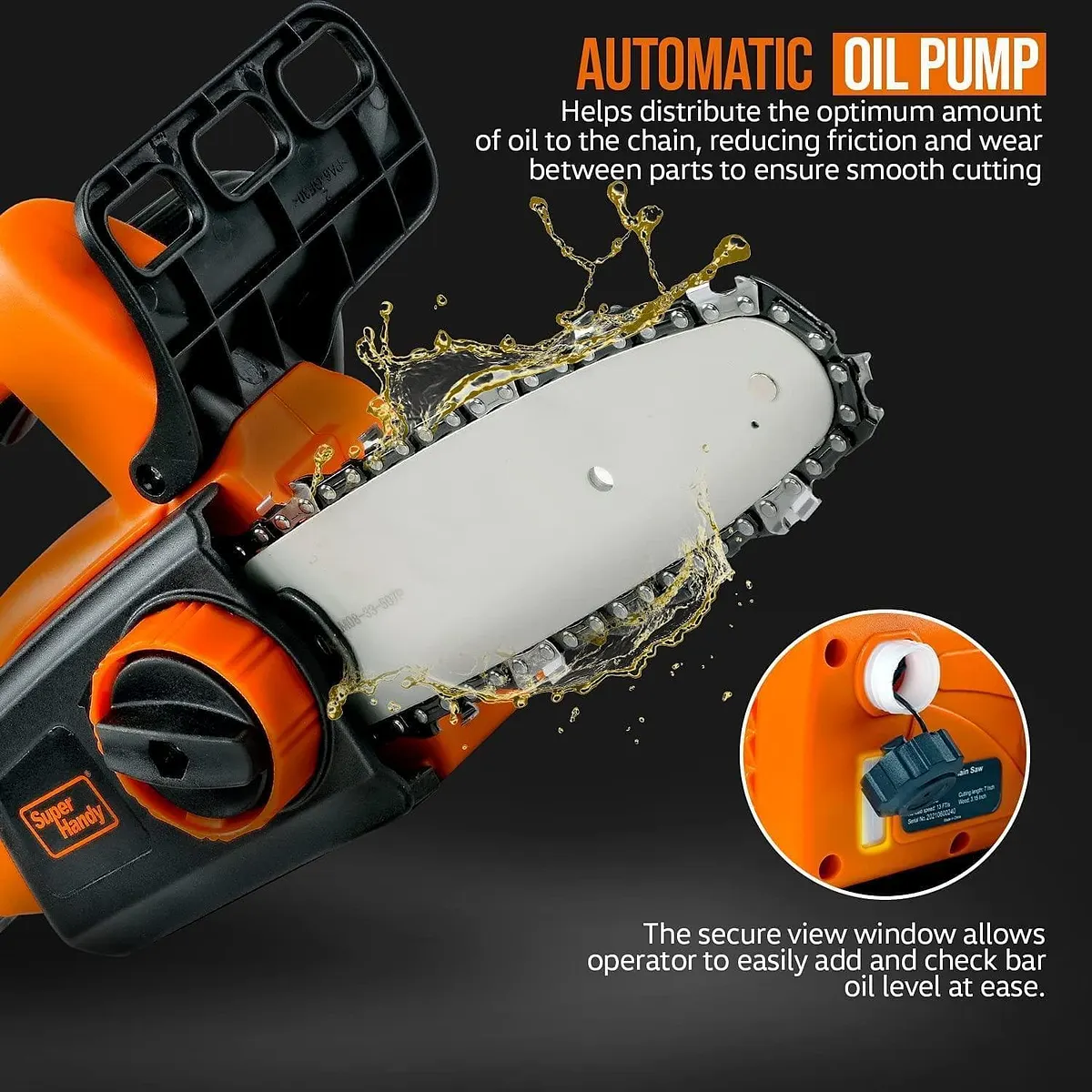 SuperHandy Electric Mini Chainsaw, 20V 2Ah Battery - GUT072