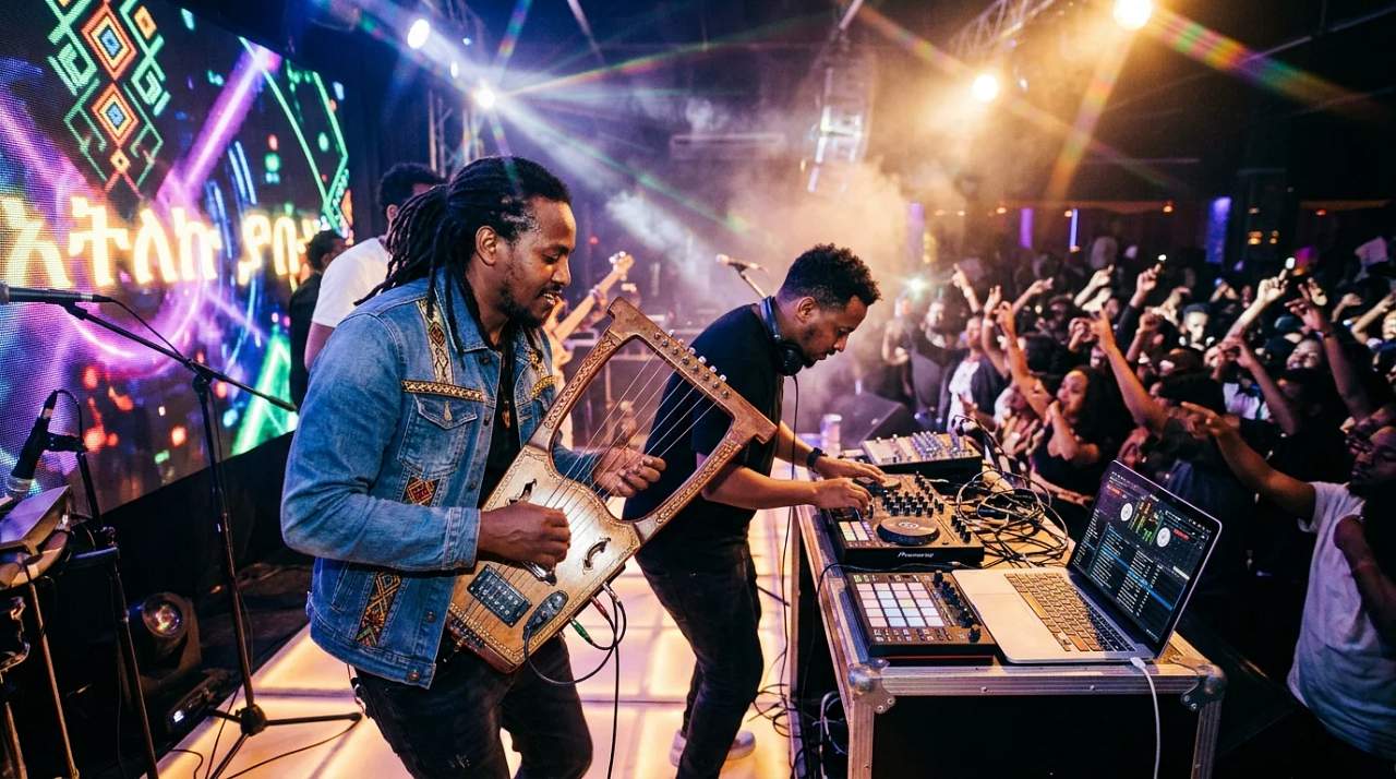 Project preview of FreeBEAT: Addis Experimental Amapiano Krar Instrumental Night