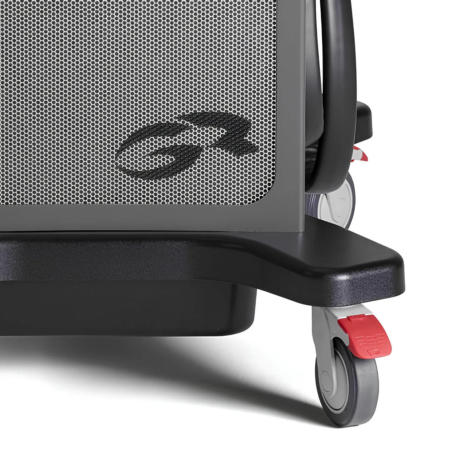 Game Ready Med4 Elite lockable caster wheel and base, close-up