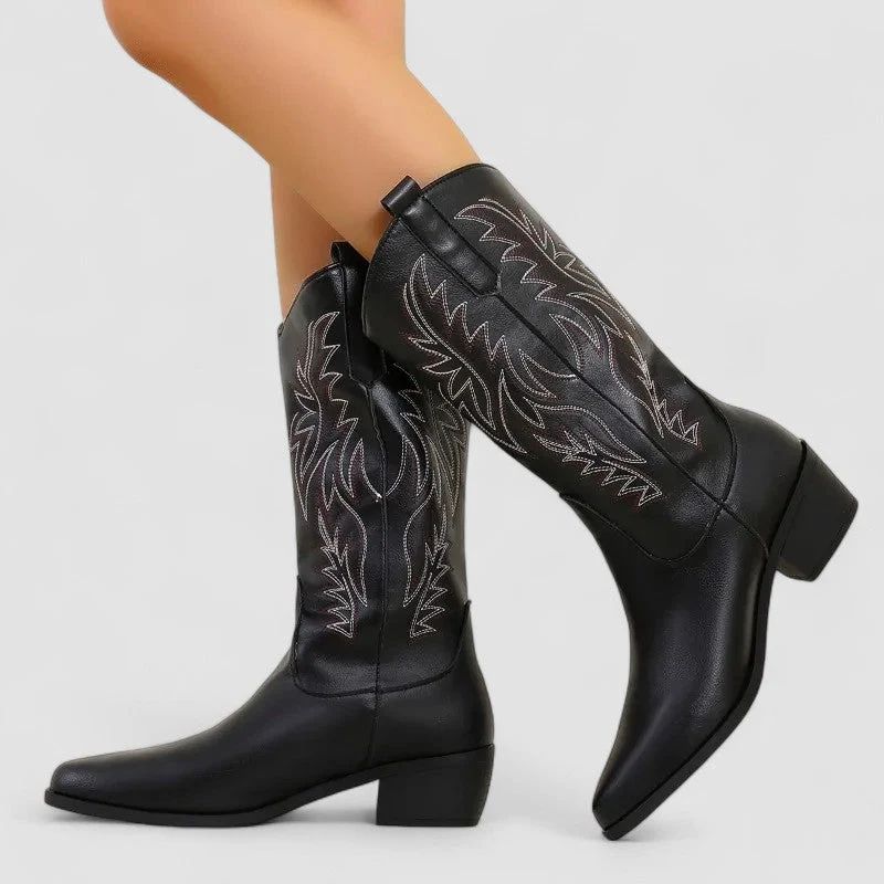 Sara | Embroidered Western Boots