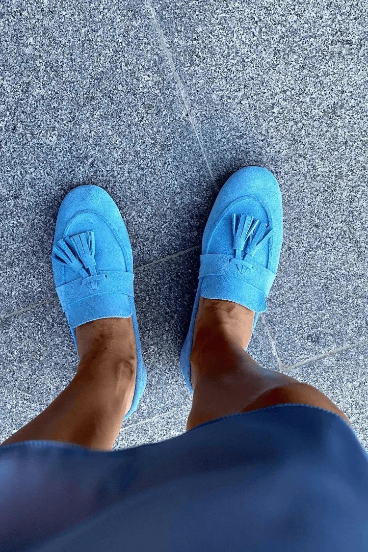Magenta Suede Loafers