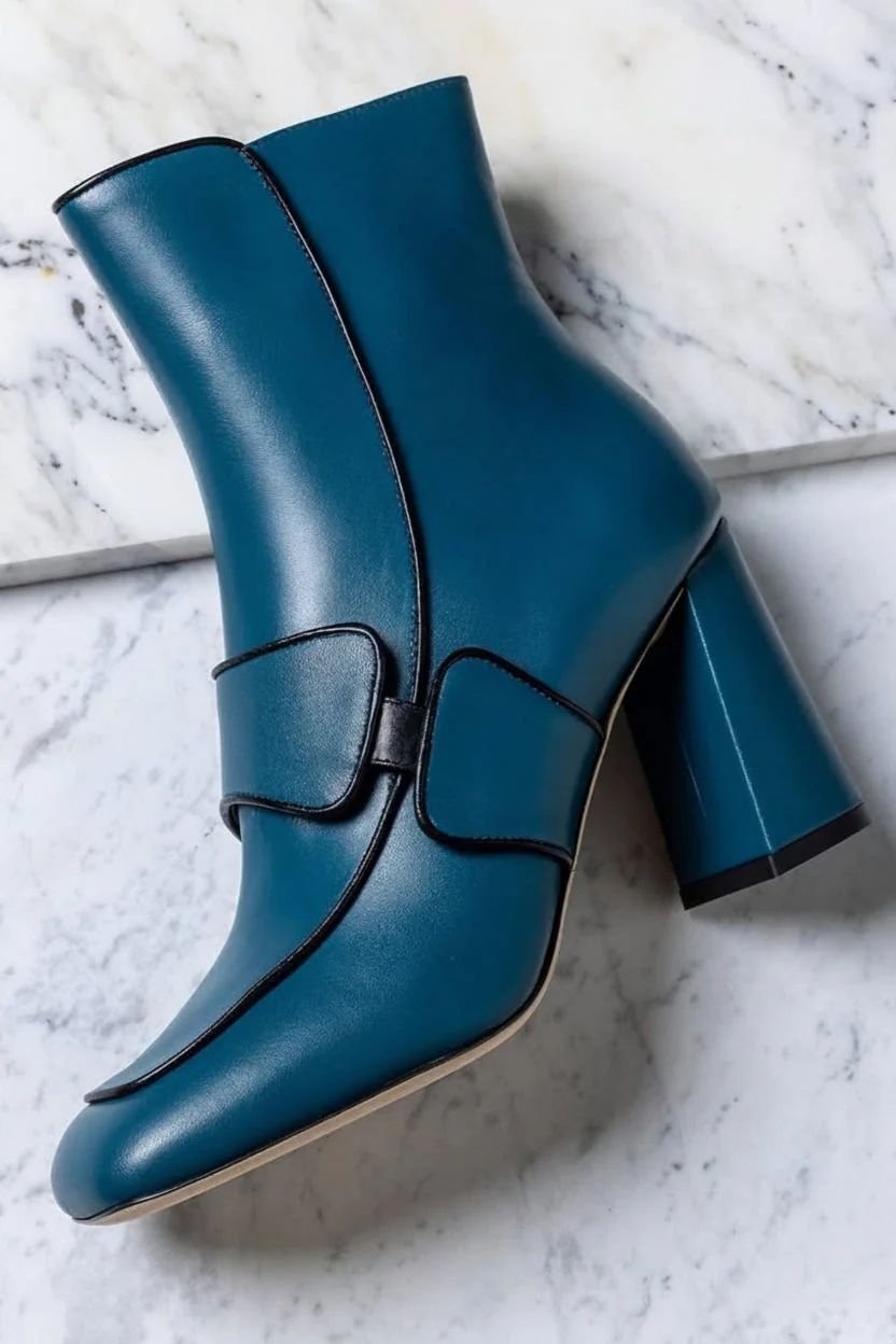 Block-Heel Ankle Boots
