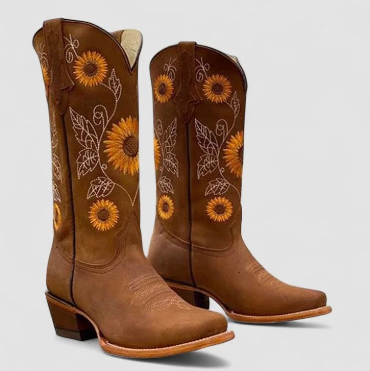 Savina | Floral Embroidered Western Boots