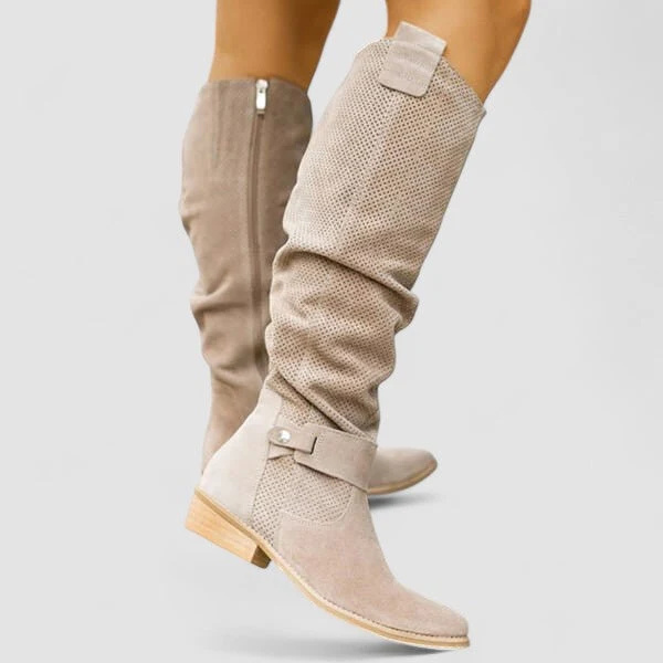 Giorgia | Knee-High Slouch Western Boots