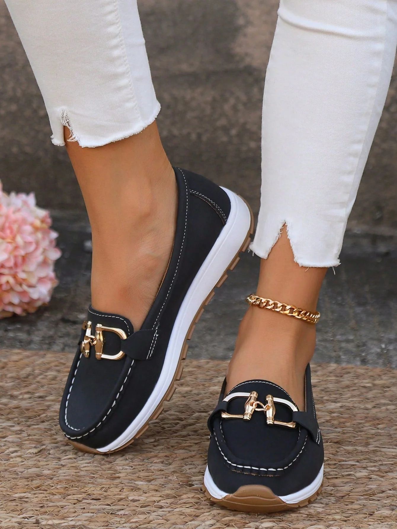 Vittoria | Flat Loafers with Buckle