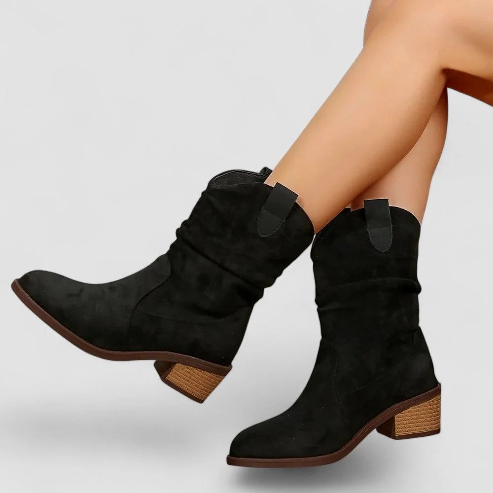 Clelia | Slouch Western Ankle Boots