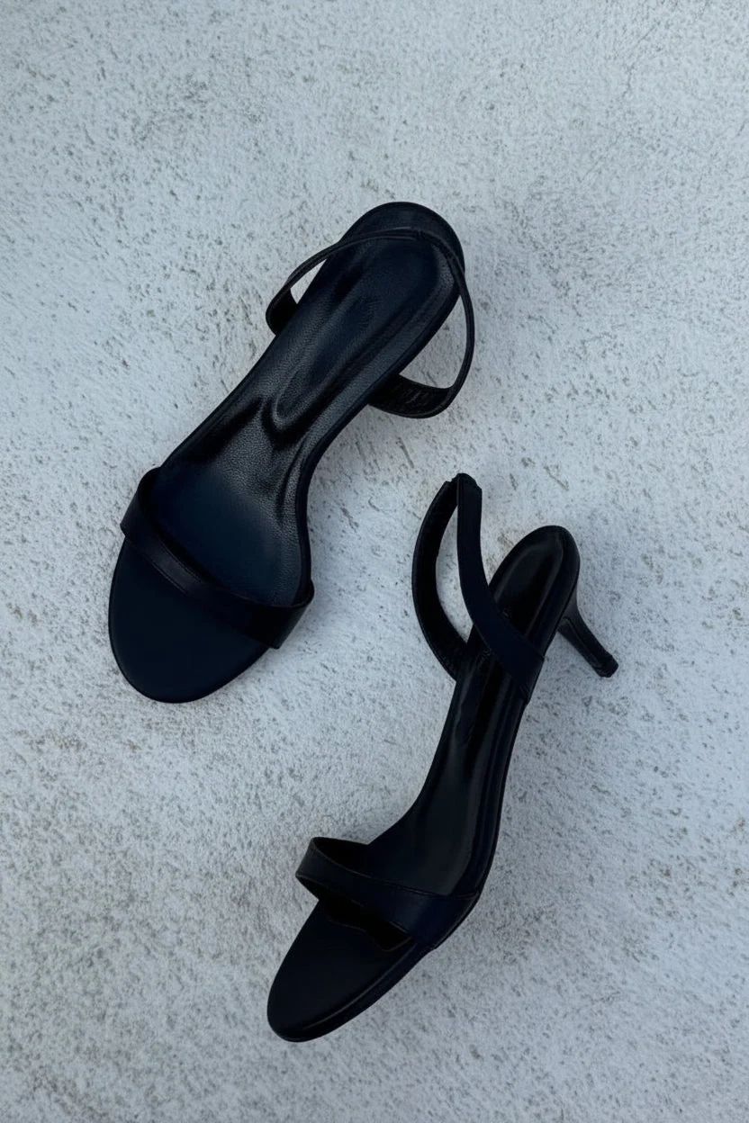 Elegant Solid-Colour Open-Toe Stiletto Sandals