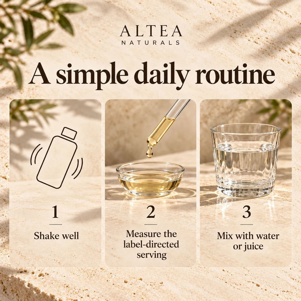 Altea Naturals Turmeric Curcumin Liquid Drops — routine