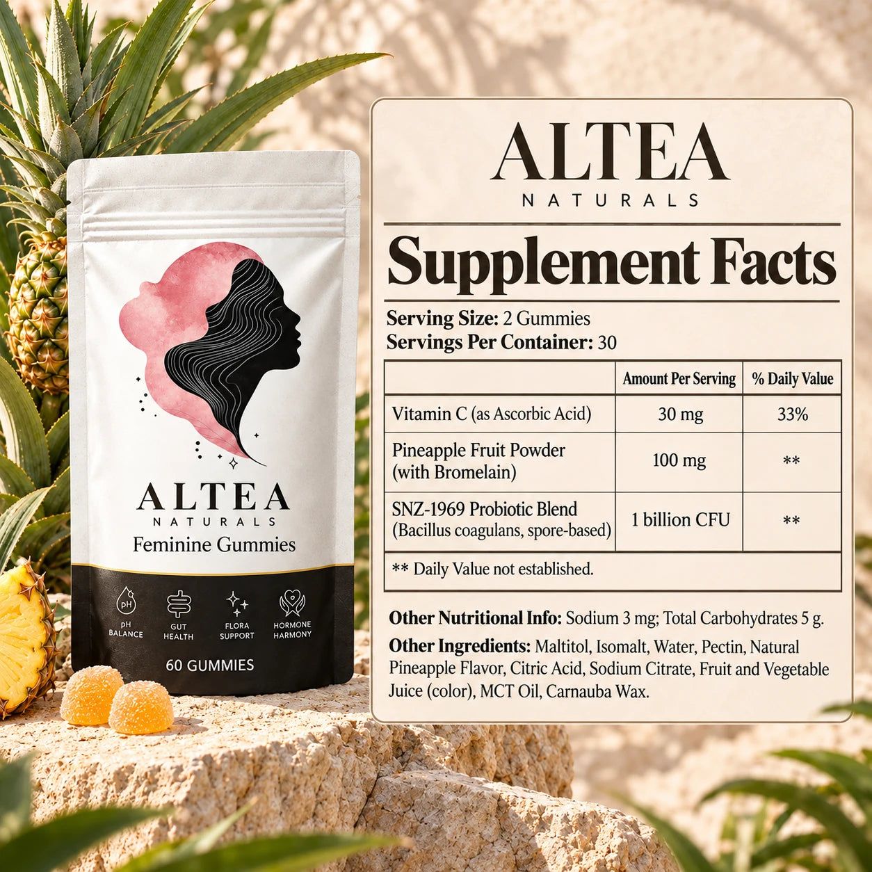 Altea Naturals feminine — Supplement Facts