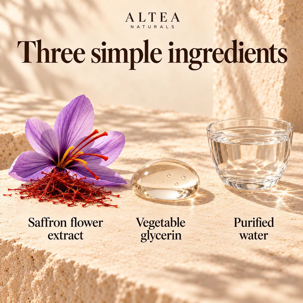 Altea Naturals Saffron Extract Drops — ingredients