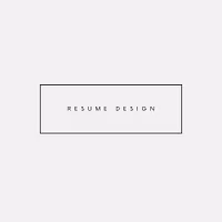 Resume Design 