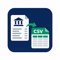 Bank PDF → CSV for a single import