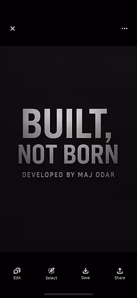 BUILT, NOT BORN