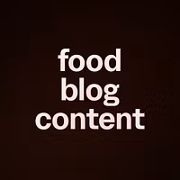 food blog content