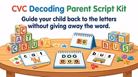 CVC Decoding Parent Script Kit