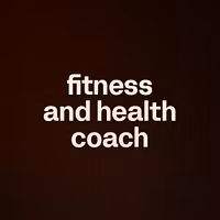 fitness and health coach