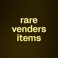 rare venders items 