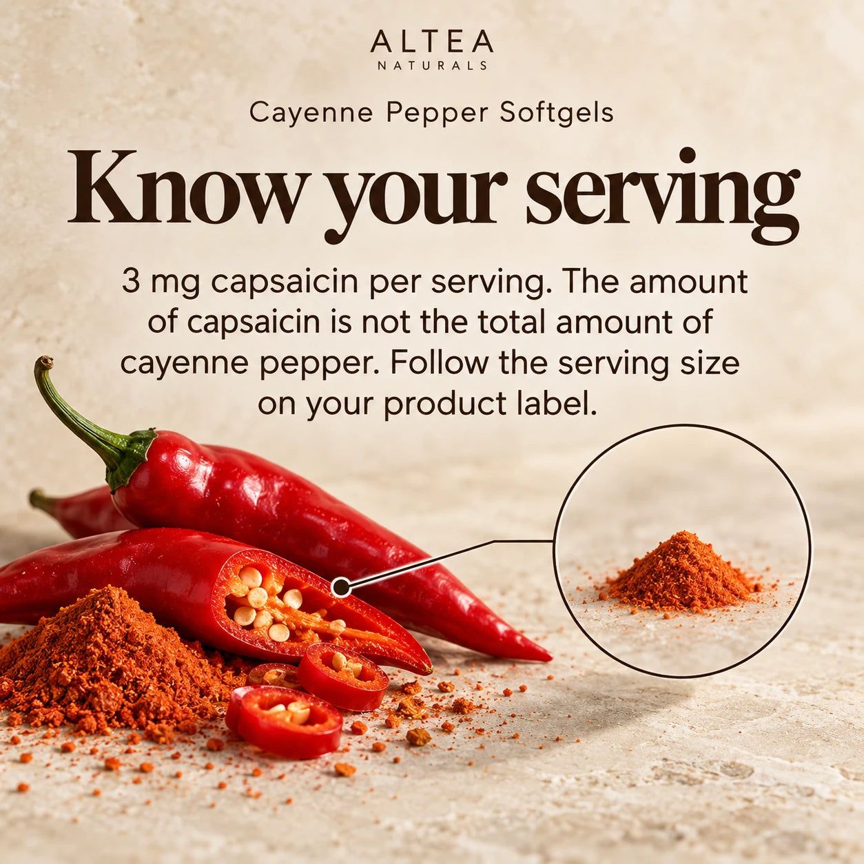Altea Naturals® Cayenne Pepper Softgels — Product details