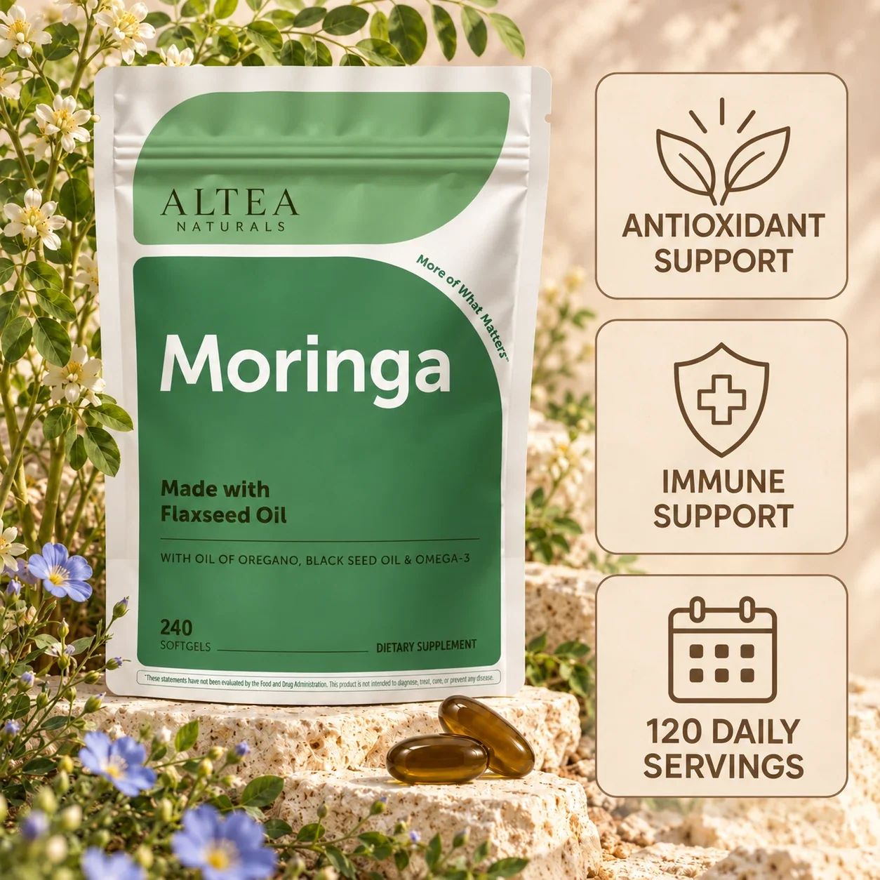 Altea Naturals Moringa 4-in-1 — antioxidant support, immune support, botanical blend