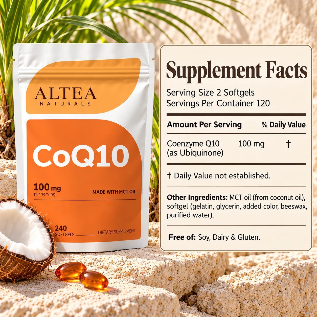 Altea CoQ10 100 mg Softgels — facts