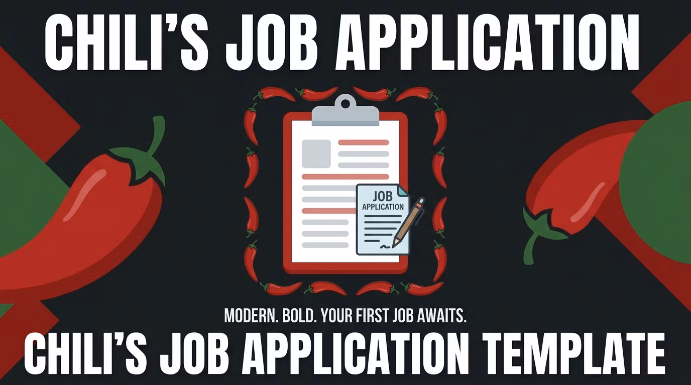 Chili's Job Application Template