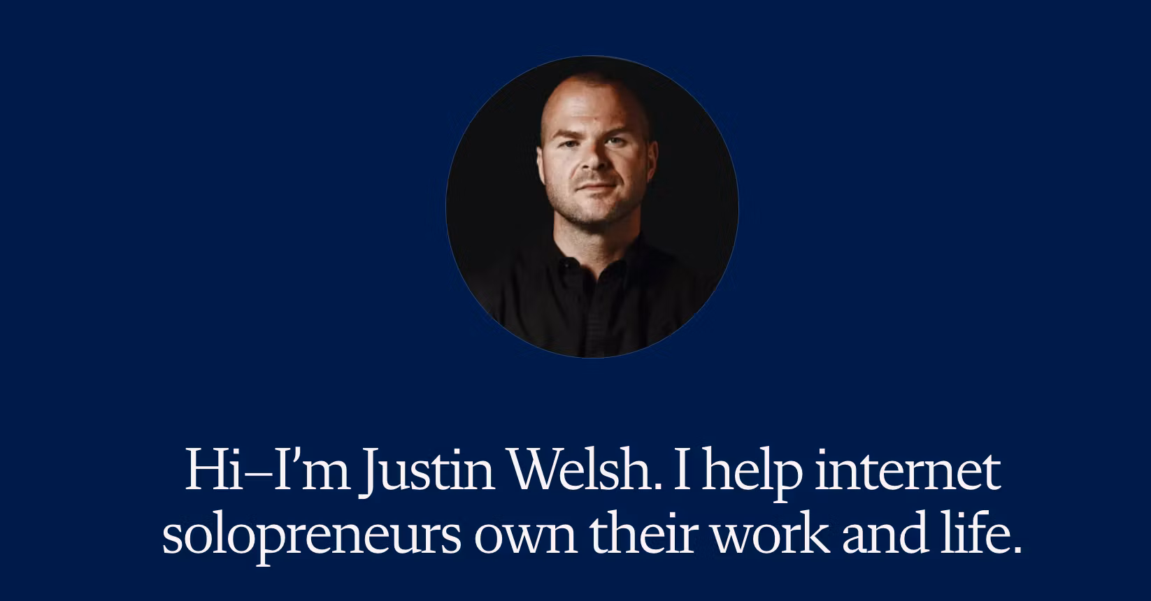 Justin Welsh (demo)