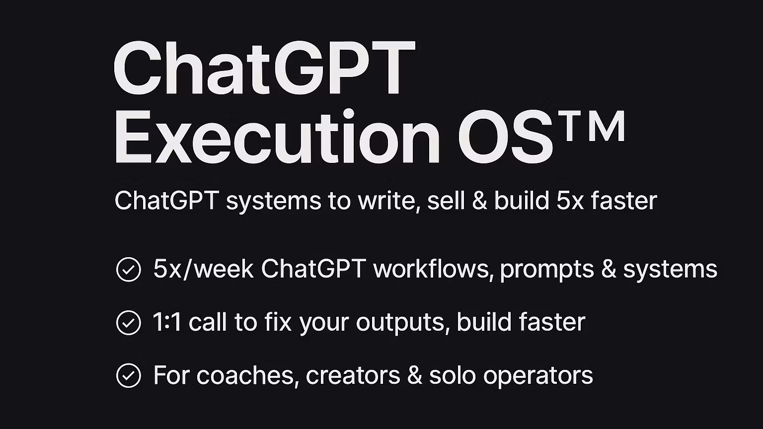 ChatGPT Execution OS