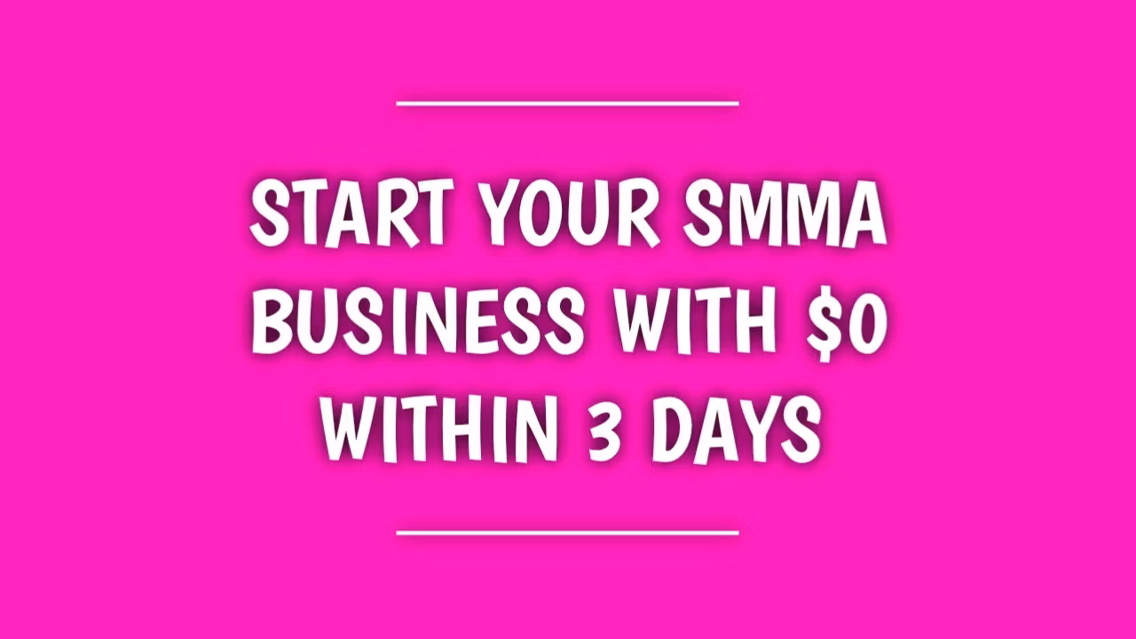 SMMA : Start Your SMMA With $0