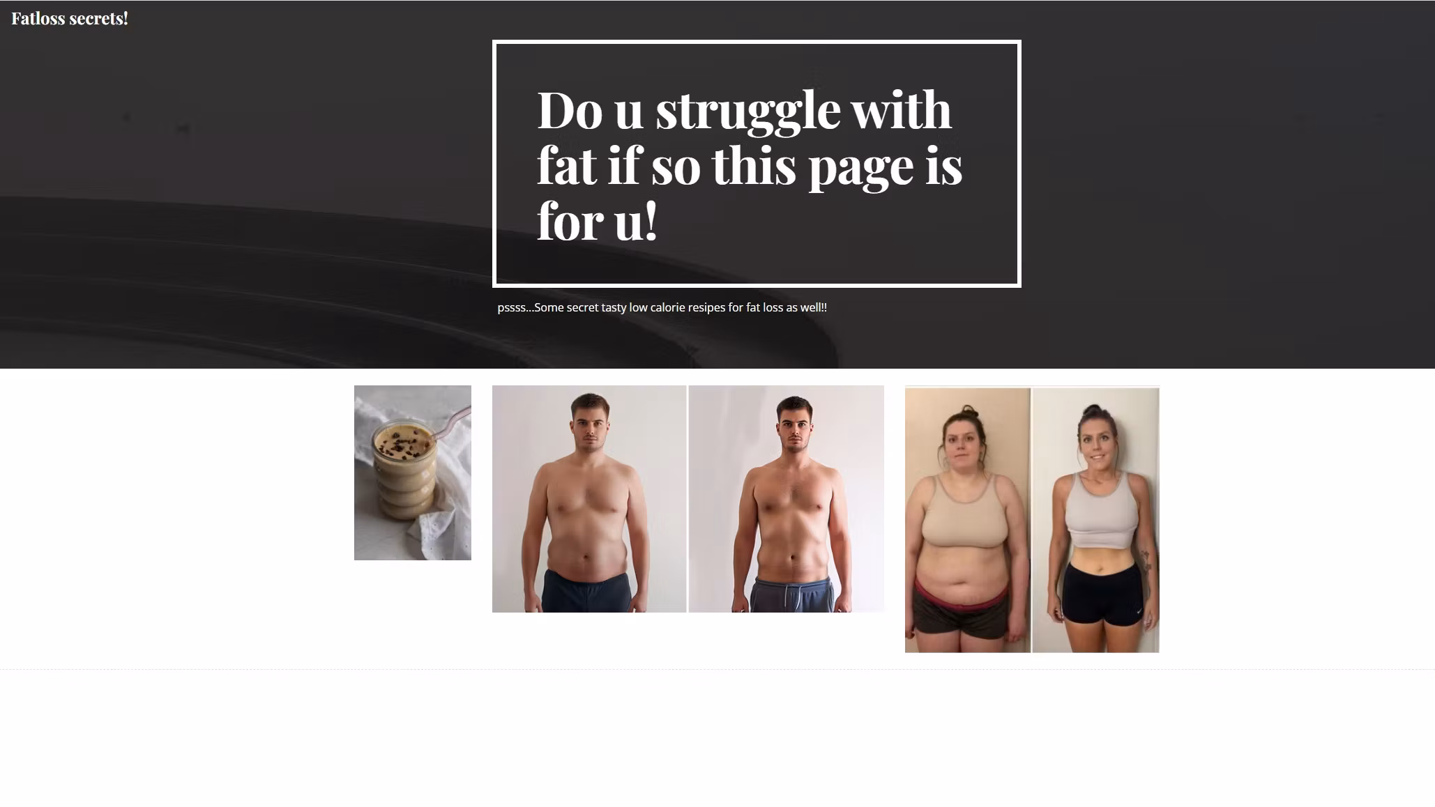 Fat loss secret recipes!