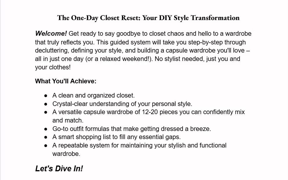 One-Day Closet Reset 