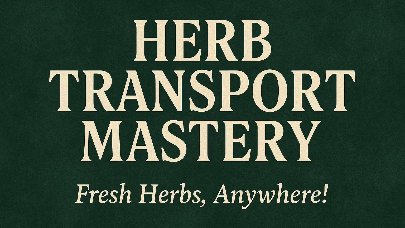 Fresh Herbs, Anywhere!