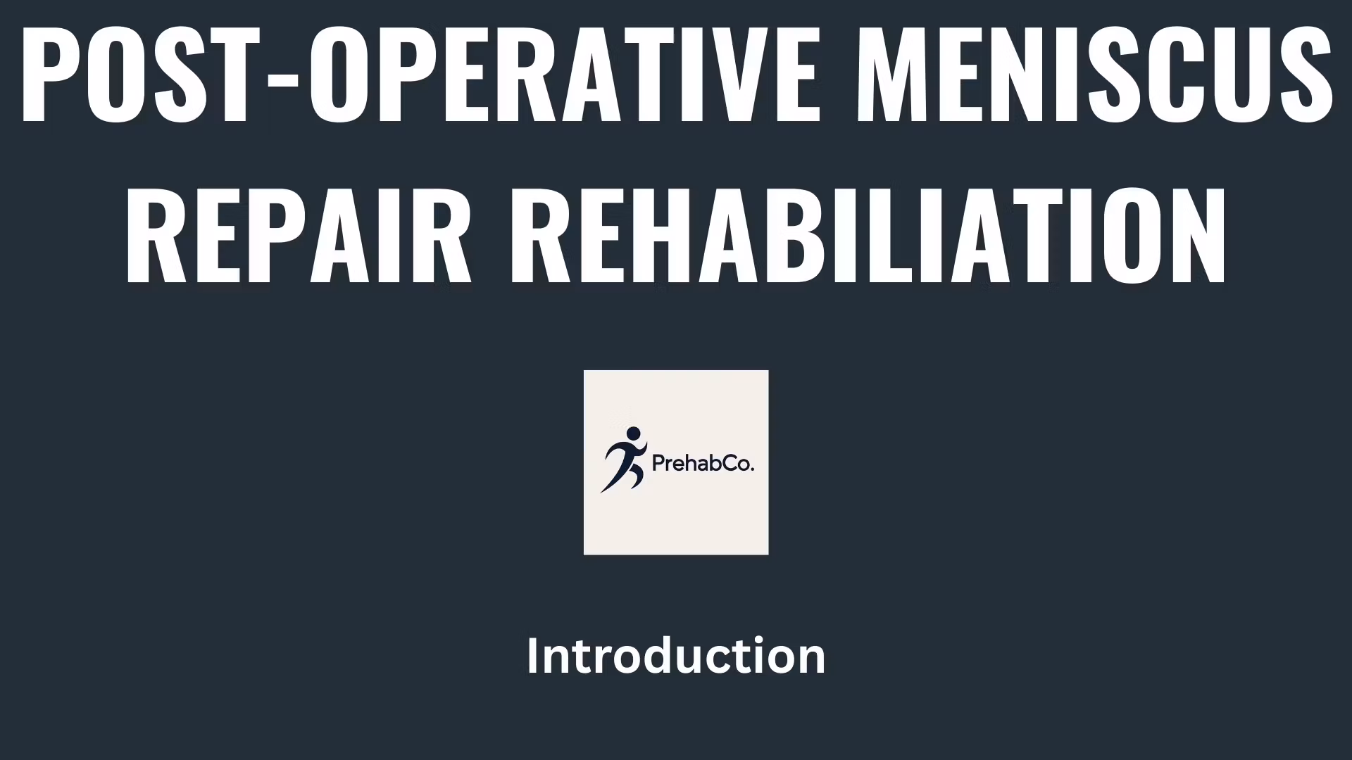 Knee Meniscus Injury Rehab