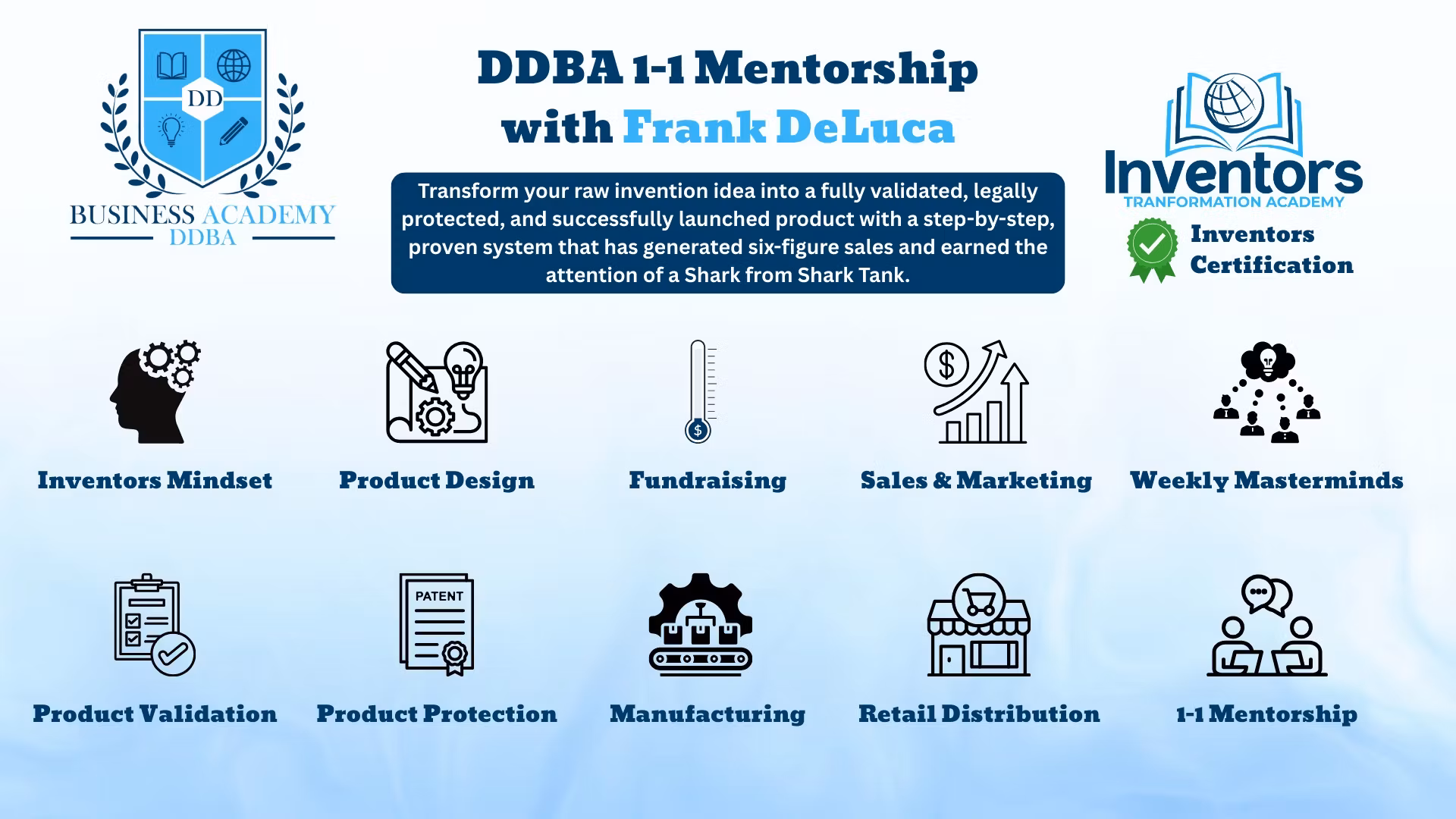 DDBA Inventor 1-1 Mentorship