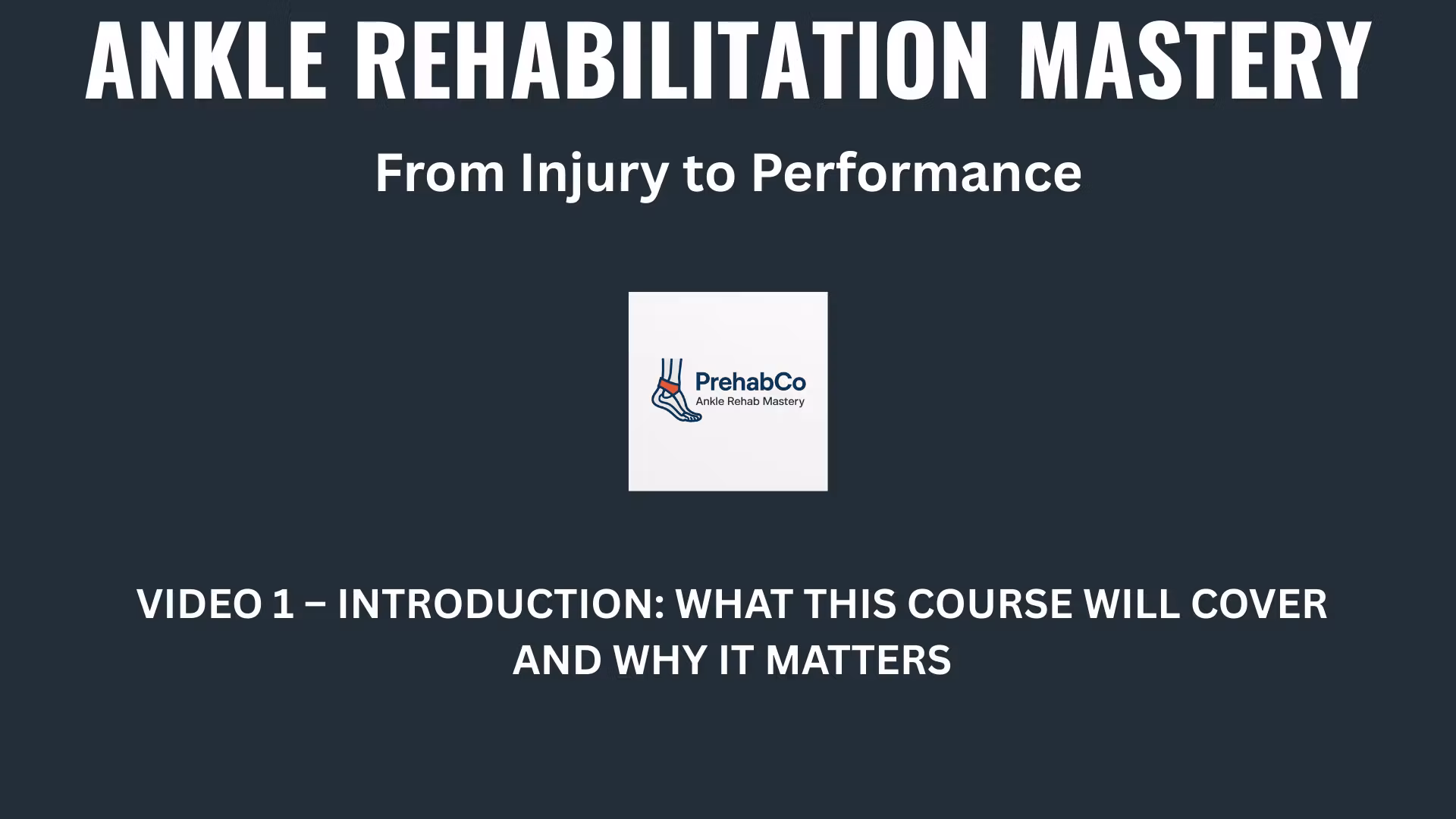 Ankle Injury Rehab Plan 