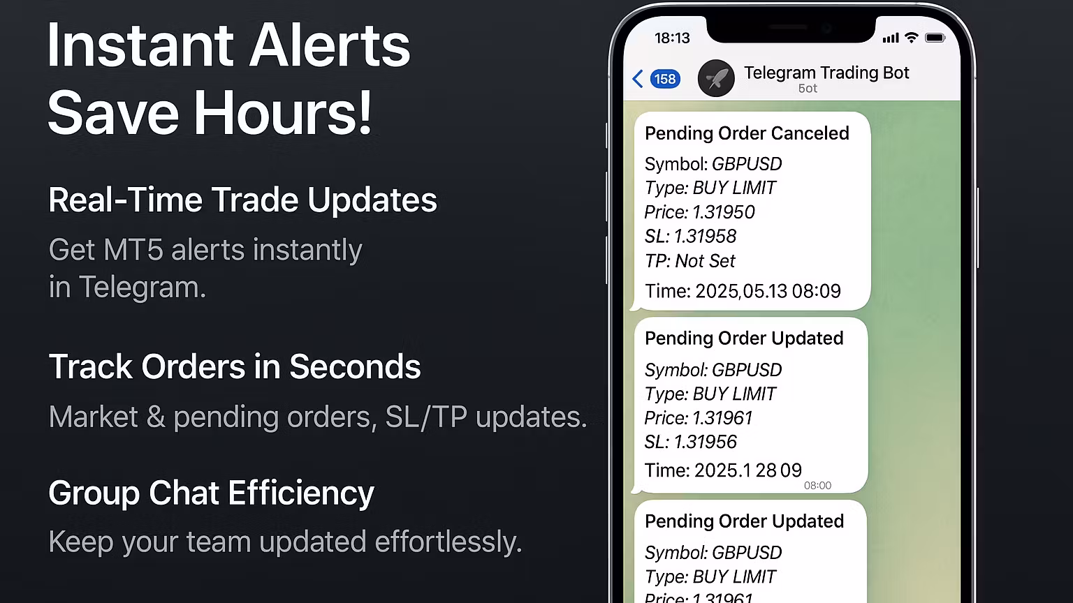 MT5 to Telegram Notifier