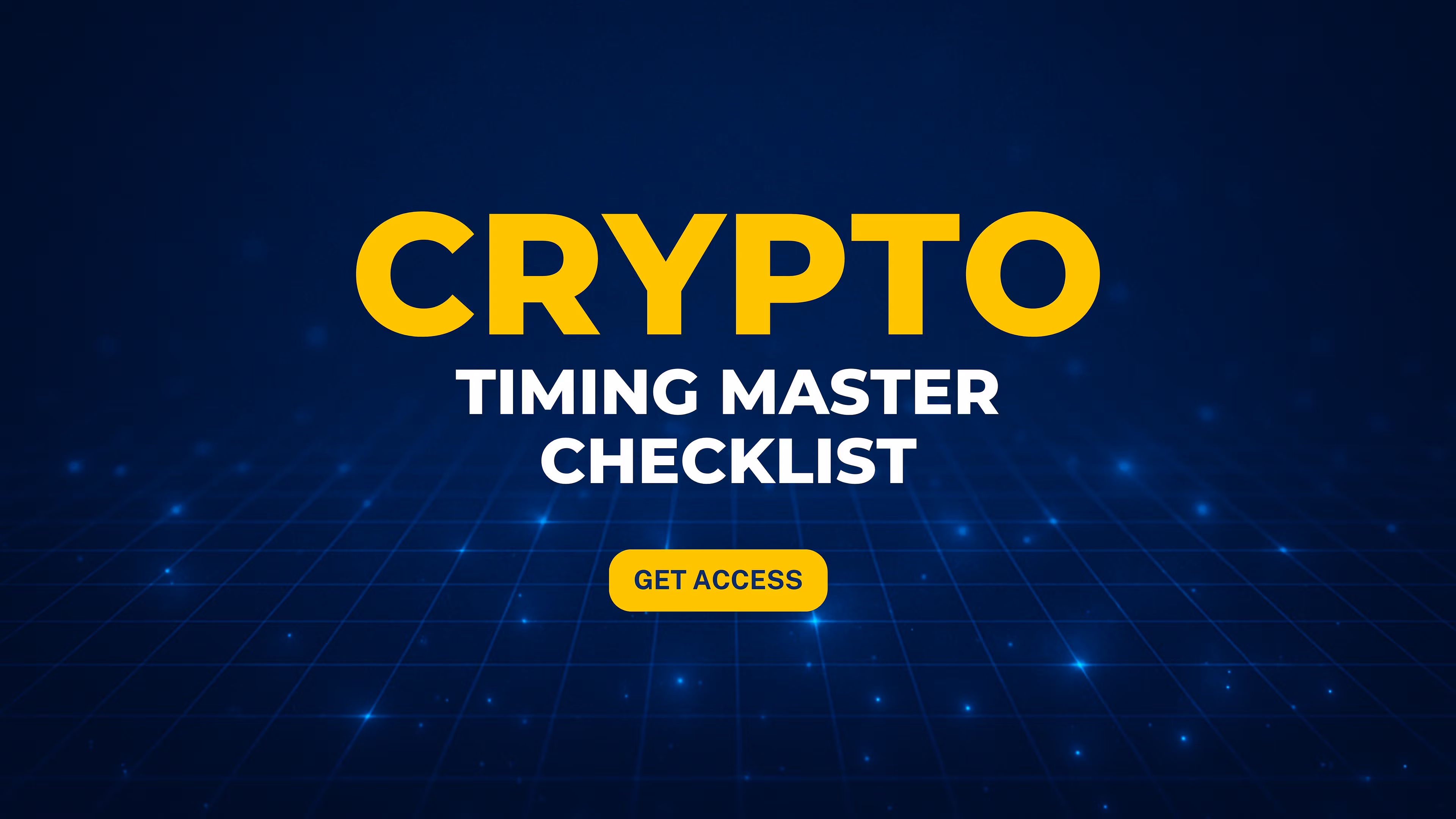 Crypto Timing Master Checklist