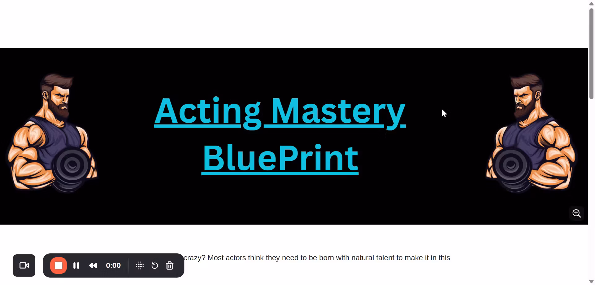 Acting Mastery Blueprint