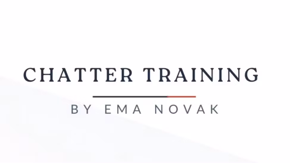 Chatter Training Ema Novak