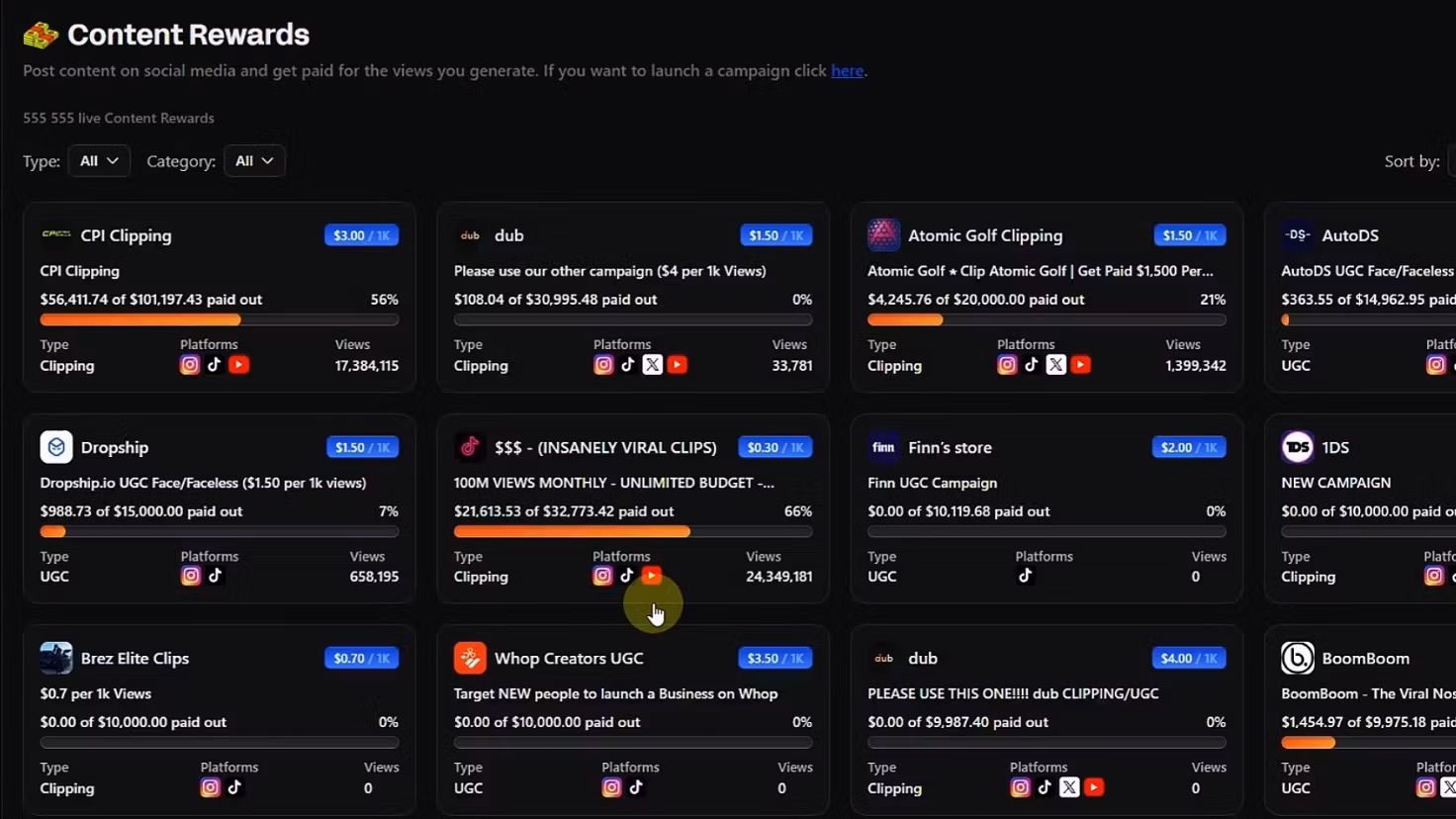 Content Rewards-Old Discover