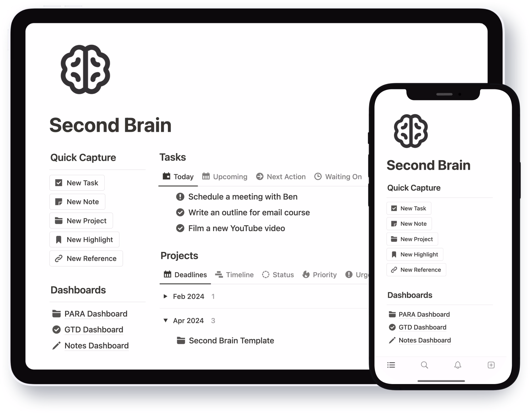 Second Brain Notion Template