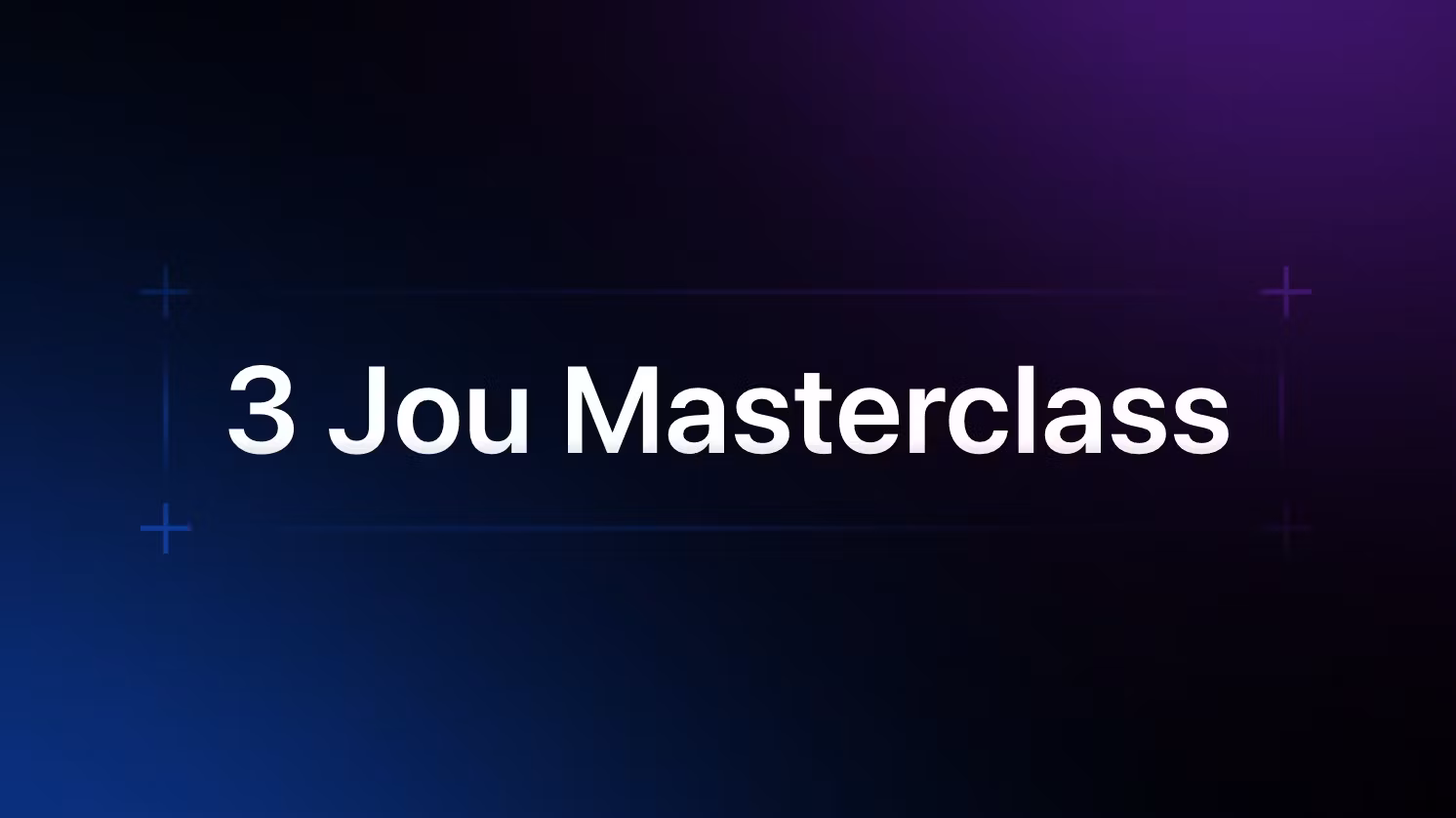 3 Jou Masterclass - Dawout