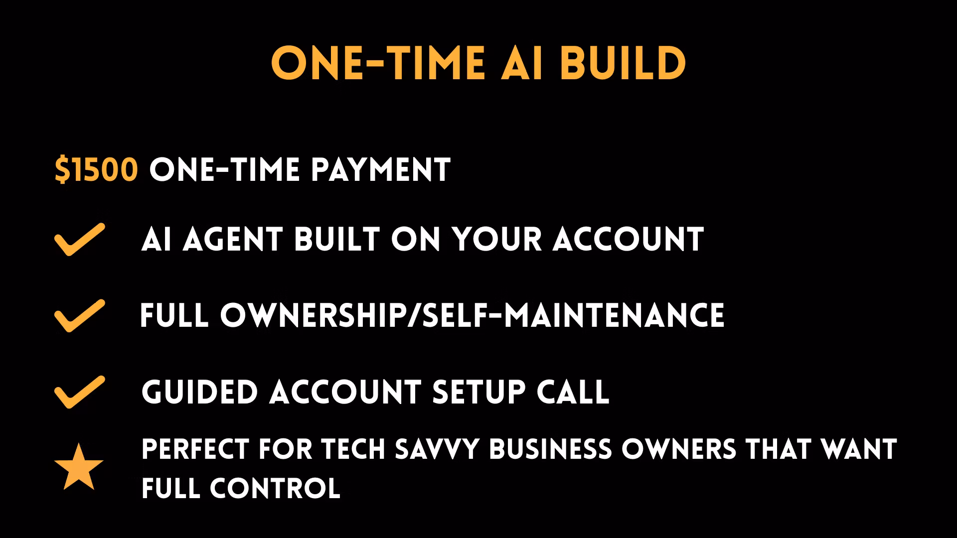 One-Time AI Build