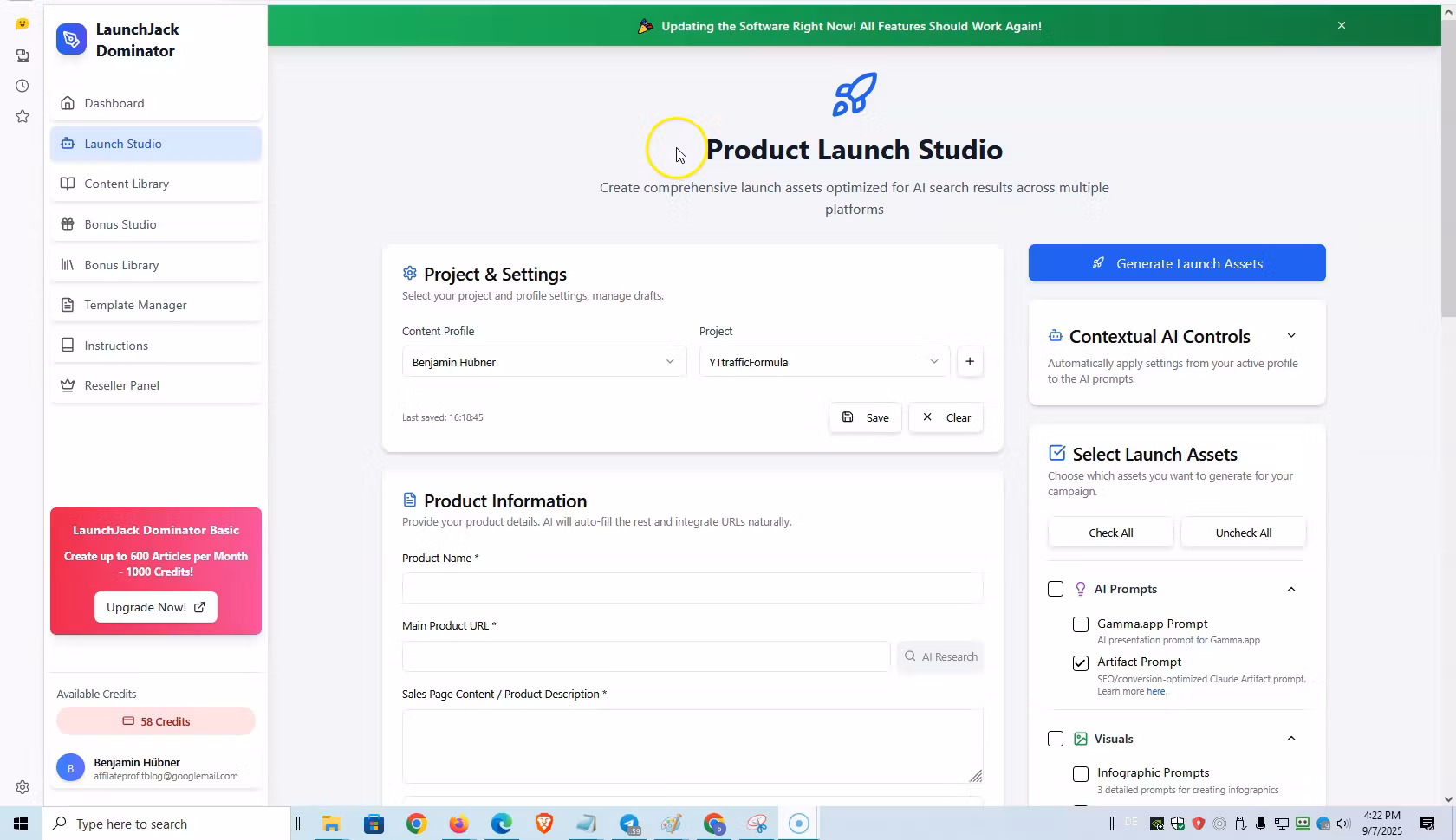 LaunchJack Dominator Unlimited
