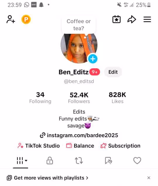 Monetized Tiktok Account 