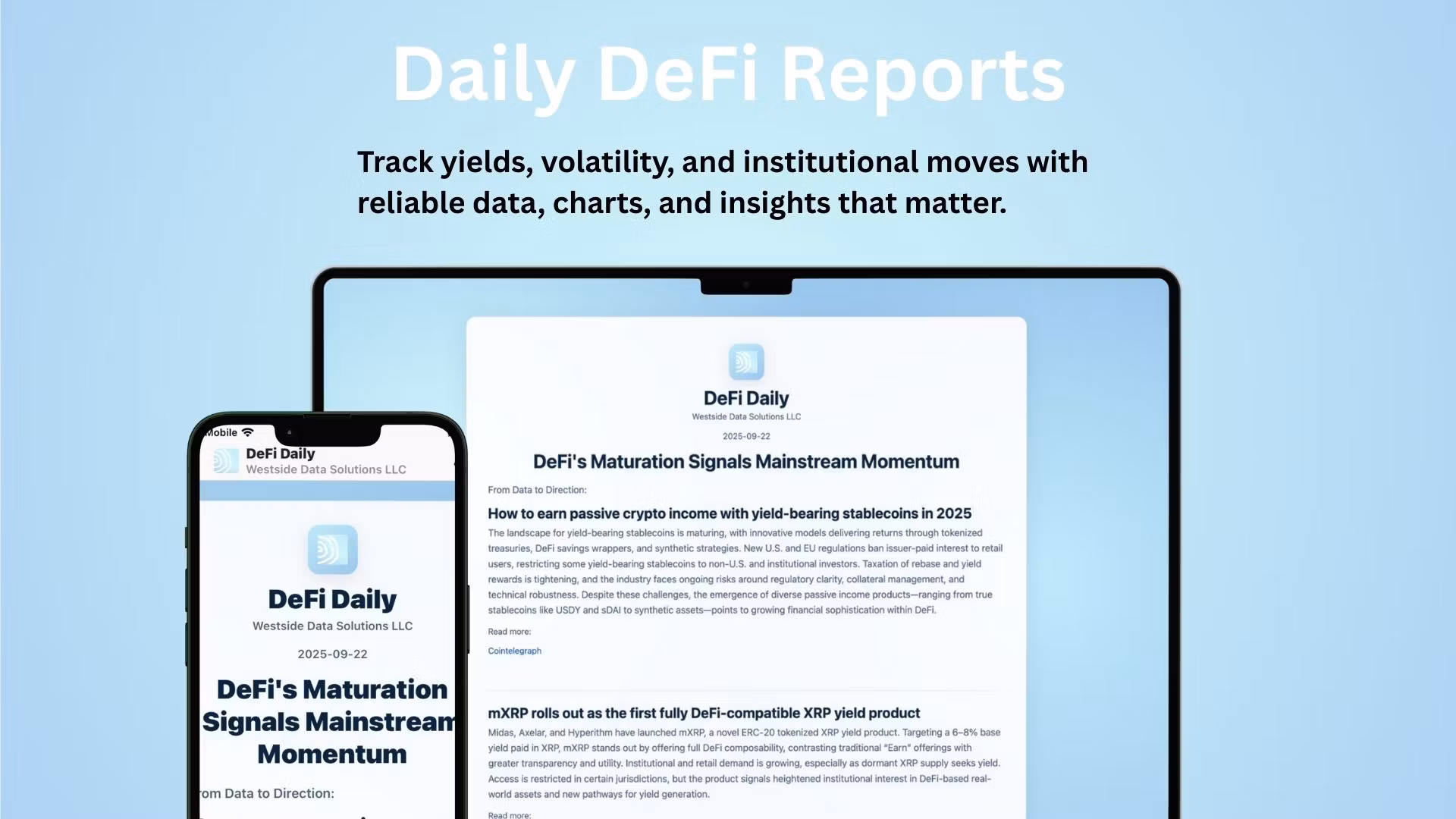Defi Daily  Reports