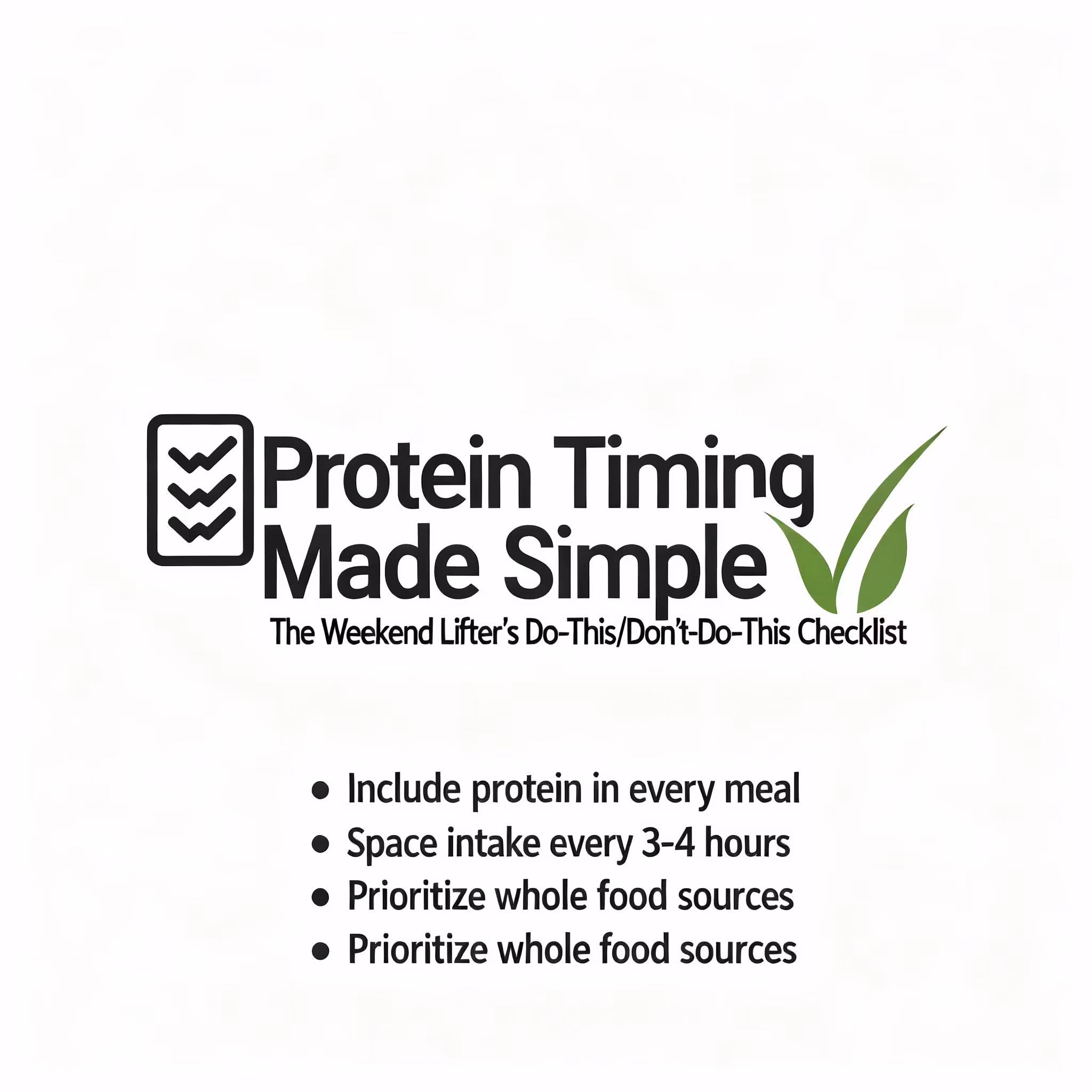 Protein Timing Made Simple