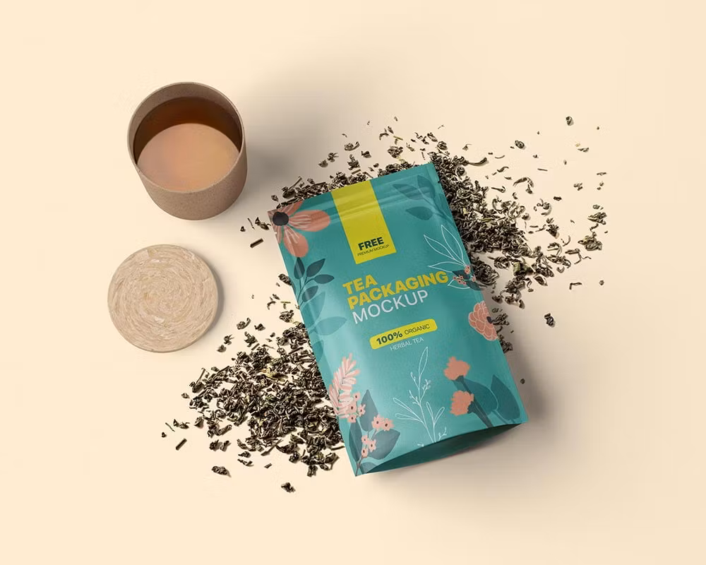 Tea Bag PSD Mockup